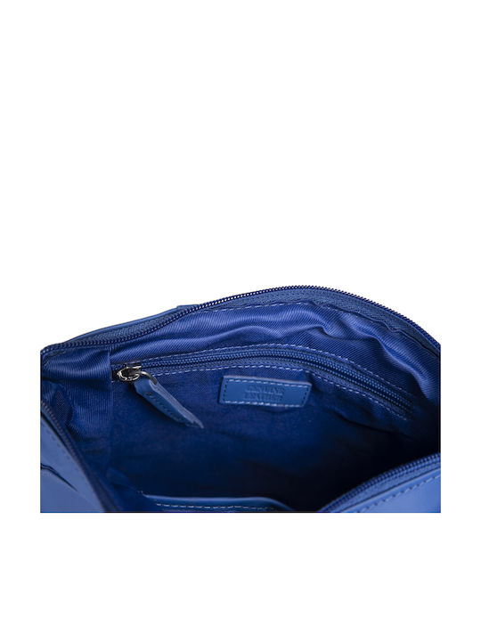 Leder Damentasche Umhängetasche Blau