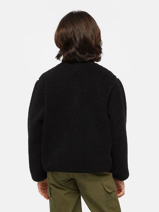 Kids Cardigan Fleece Black