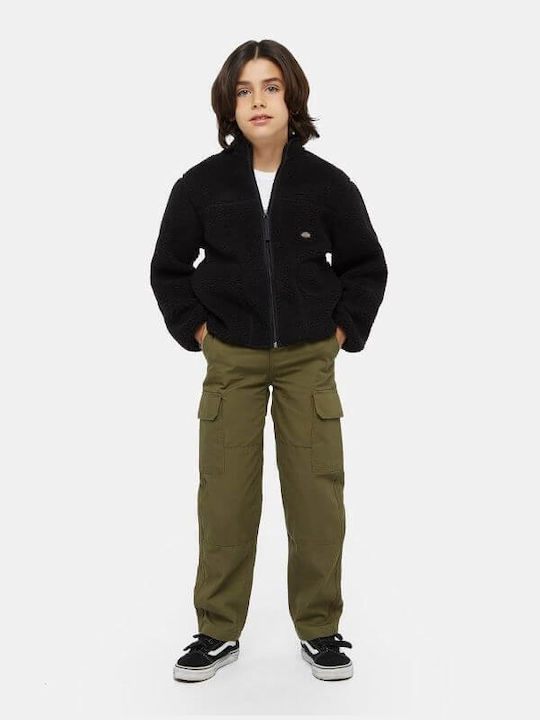 Kids Cardigan Fleece Black