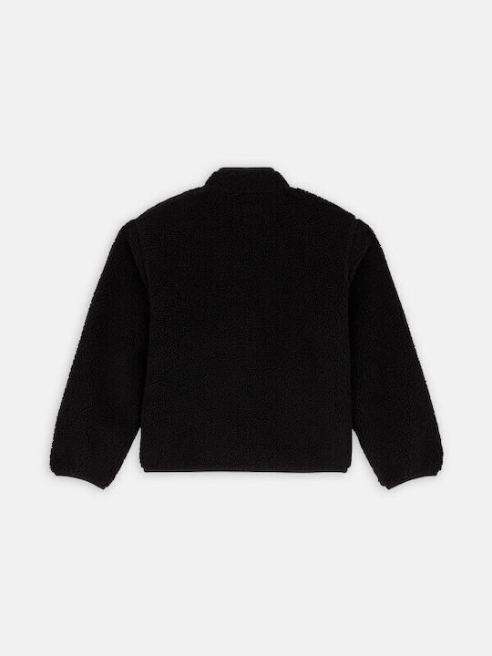 Kids Cardigan Fleece Black