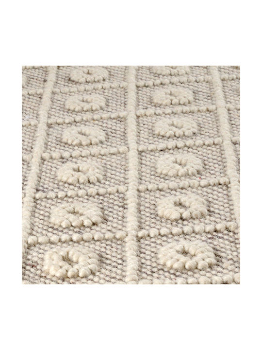 Tzikas Carpets Nomad 55156-060 Χειροποίητο Χαλί Διάδρομος Μάλλινο με Κρόσια Μπεζ 80x150cm