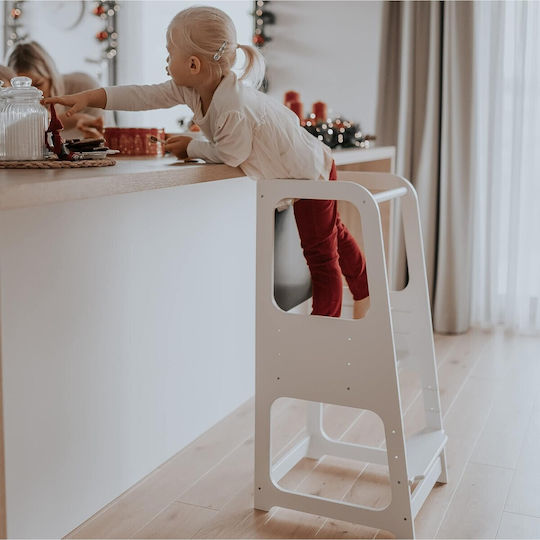 Learning Tower made of Wood White TF13071