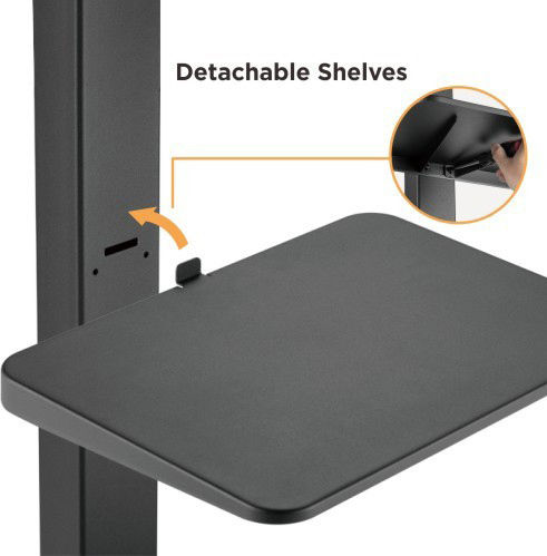Brateck FS32-46 Βάση Τηλεόρασης Δαπέδου έως 75" και 40kg Μαύρο