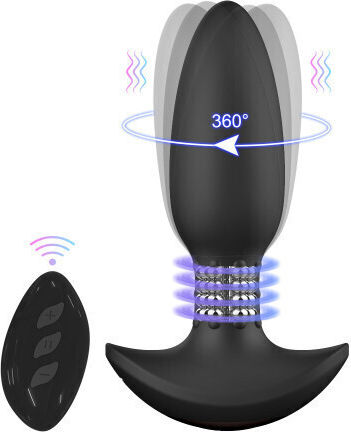 ToyBox Anal Plug with Wireless Functionality and Vibration Black