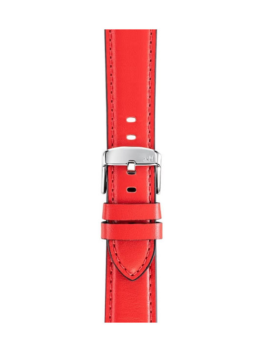 Morellato Croquet Leather Strap Red