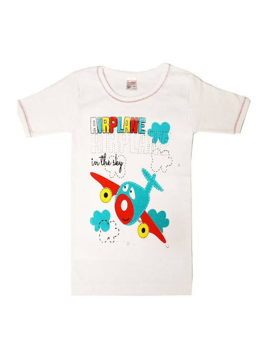 Join Set Kinder-Unterhemden Kurzarm White 5Stück