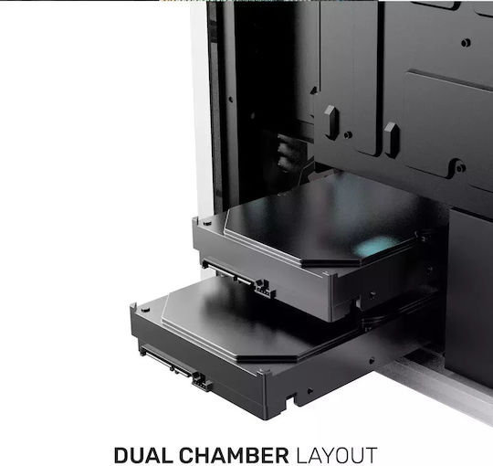Armaggeddon Tritron 3 Gaming Midi Tower Κουτί Υπολογιστή με Πλαϊνό Παράθυρο και RGB Φωτισμό Μαύρο