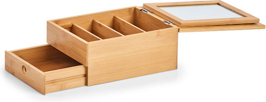 Kosmetikorganisator mit Schubladen & Trennzeichen Beige 25x19x11,2cm