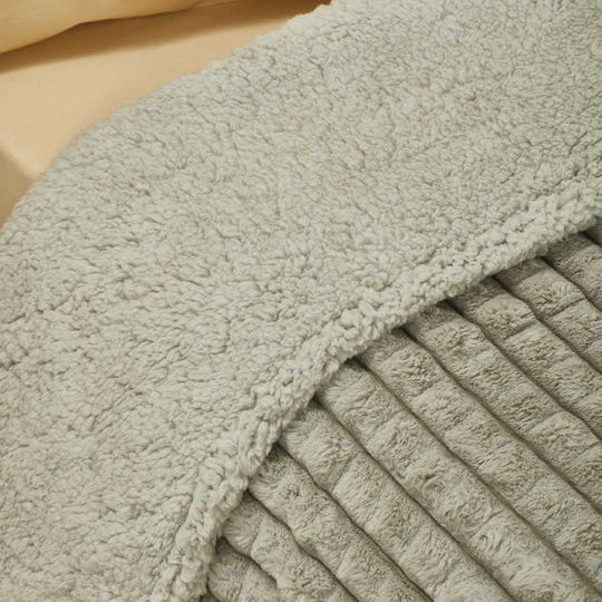 Whitegg Kb130 Κουβέρτα Fleece Υπέρδιπλη 220x240εκ. Brown