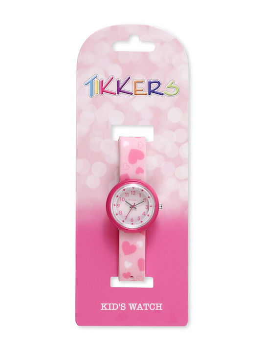 Tikkers Παιδικό Αναλογικό Ρολόι 30mm Ροζ