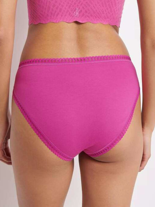 Βαμβακερά Women's Slip 3Pack Fuchsia, Red, Print