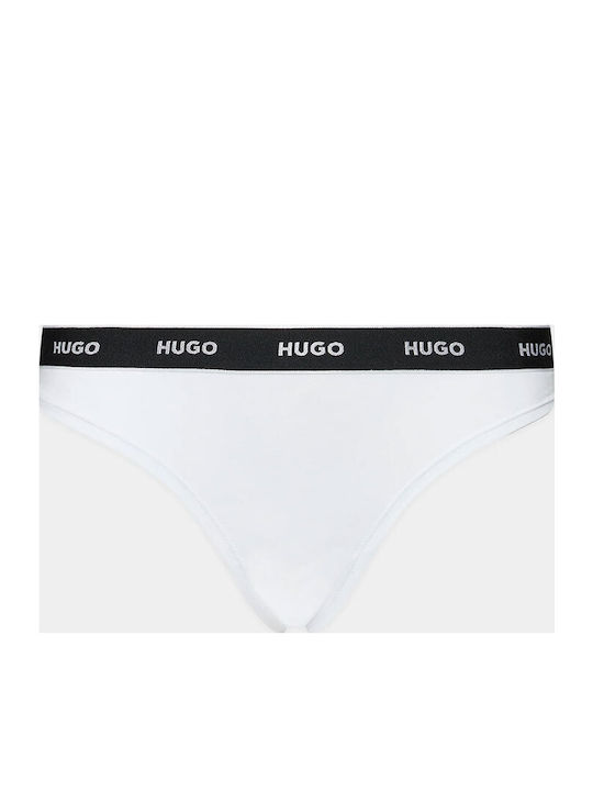 Βαμβακερά Γυναικεία String 3Pack Μαύρο, Λευκό, Κόκκινο