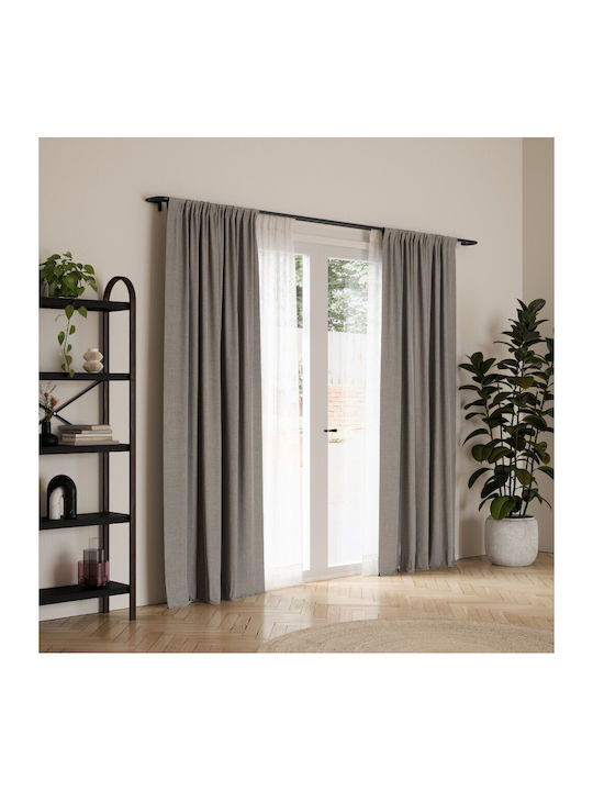 Umbra Extendable Metallic Curtain Pole Twilight Double Double with Rod Φ19mm 76-213cm Metallic