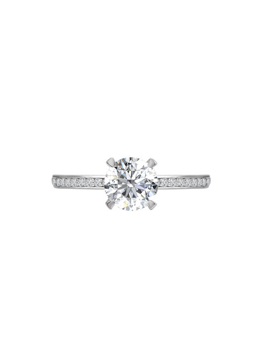 Brizzling Einzelstein aus Silber mit Diamant