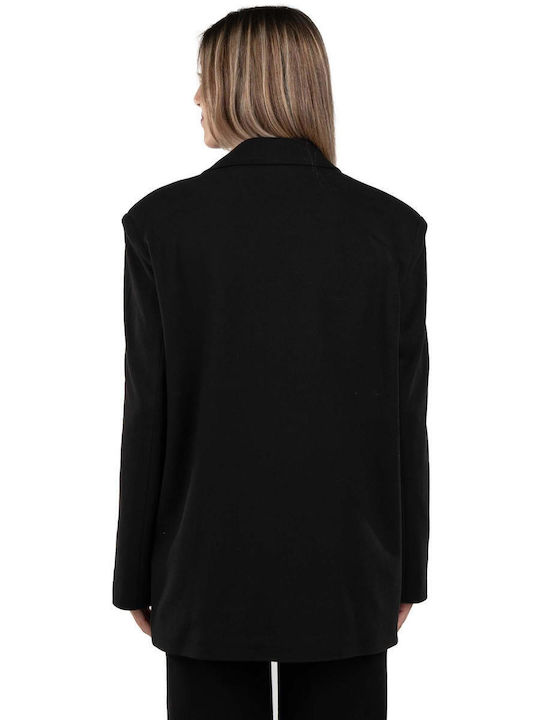 Moutaki Women's Corduroy Double Breasted Blazer Black