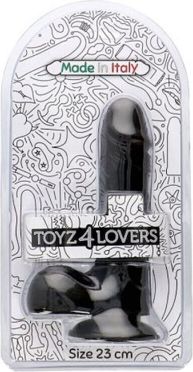Toyz4lovers Реалистично дилдо с Топки и Вендуза Черен 23см