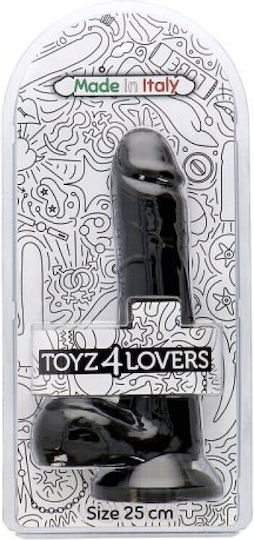 Toyz4lovers Ρεαλιστικό Dildo με Όρχεις Μαύρο 23cm