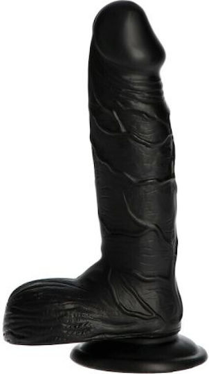 Toyz4lovers Ρεαλιστικό Dildo με Όρχεις και Βεντούζα Μαύρο 21.5cm