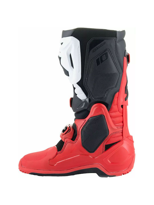 Alpinestars Tech 10 Ανδρικές Μπότες Motocross Κόκκινες