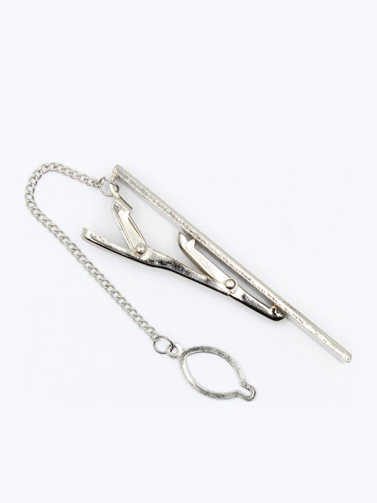 Metallic Tie Clip Silver 6x0.6cm