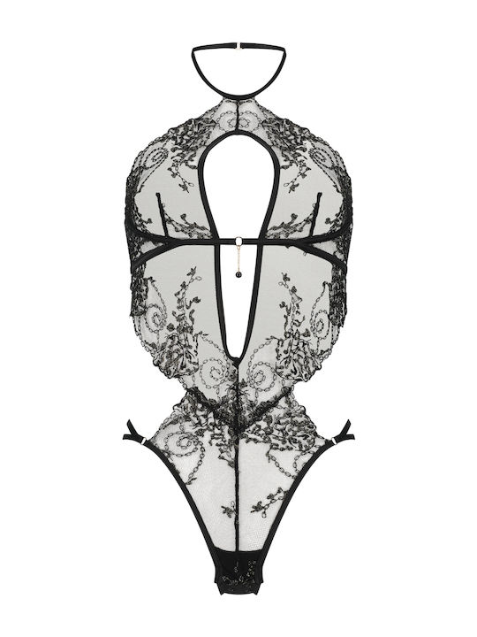 Hunkemöller Секси Боди Черен