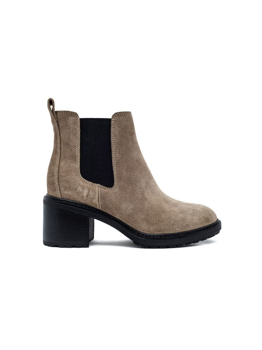 Leder Stiefeletten Damen Braun