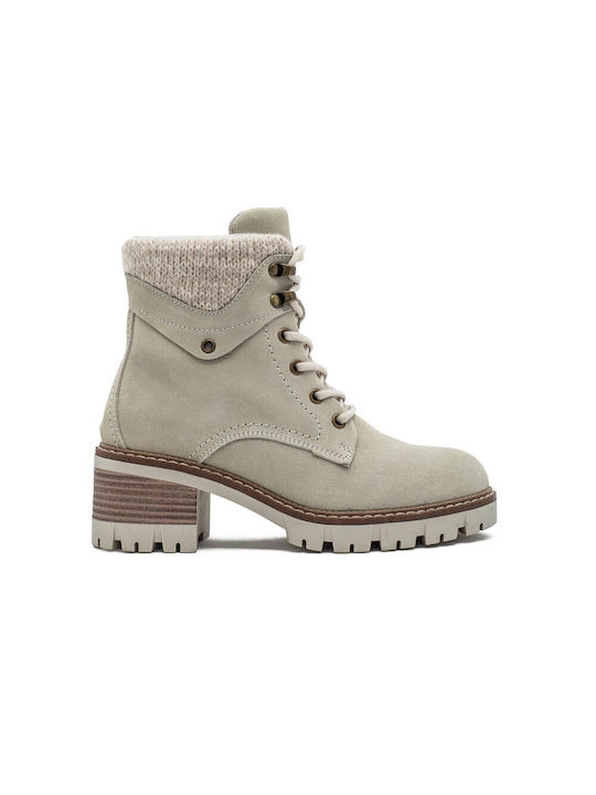 Leder Stiefeletten Damen Schwarz