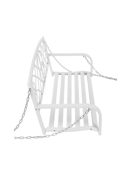 Leagăn suspendat cu pernă 2 sloturi Metal Gri Rezistență până la 170kg L127xL56xH52cm