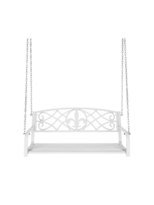 Leagăn suspendat cu pernă 2 sloturi Metal Gri Rezistență până la 170kg L127xL56xH52cm