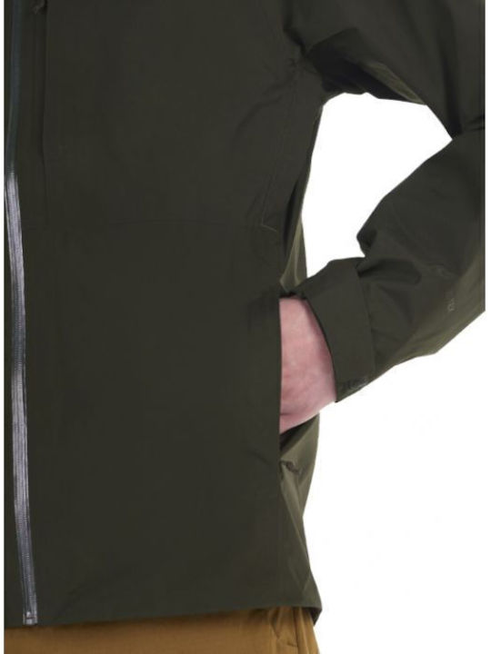 Winter Jacket Hardshell Waterproof and Windproof Rosin Green