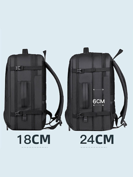 R&J Backpack Waterproof 36lt Black