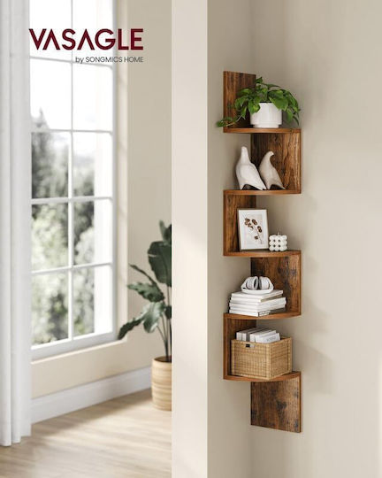 Γωνιακό Ράφι Rustic Brown 20x20x128εκ.
