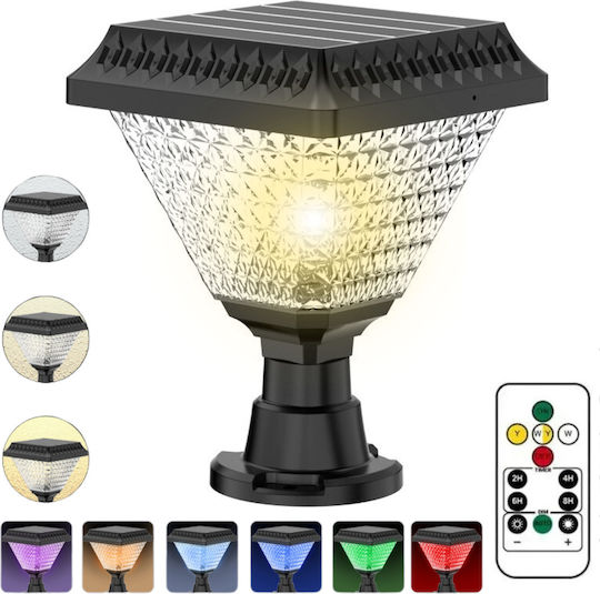 Stâlpi de Lumină Solară pentru Grădină Garduri Led 6 Culori Rgb 3 Moduri de Iluminare Neutru Cald Rece Rezistent la Apă Rezistent la Intemperii Ip65 Panou Fotovoltaic de Înaltă Eficiență Iluminare