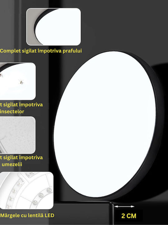 Round LED Panel 38W with Warm White Light 3000K