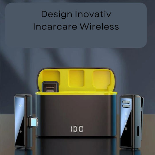 Seturi Wireless Microfon Πέτου, Clip On pentru Vocale