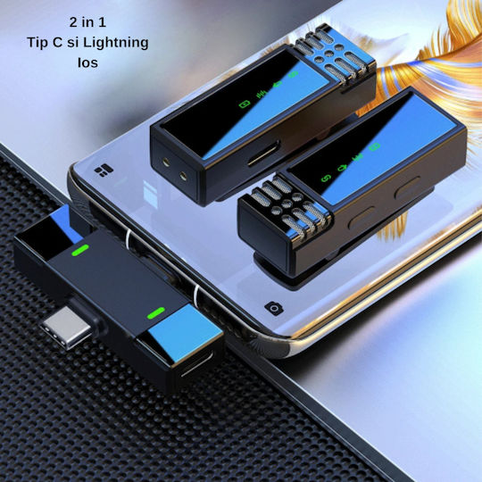 Seturi Wireless Microfon Πέτου, Clip On pentru Vocale