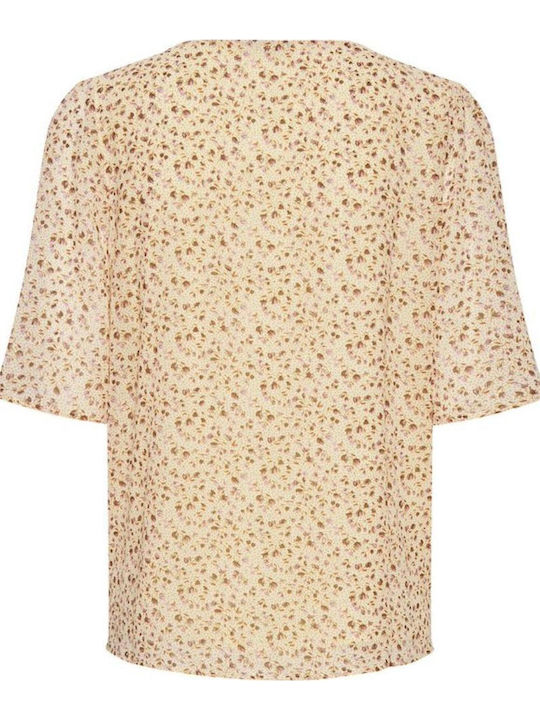 Bluza damă Mâneci Scurte Bej