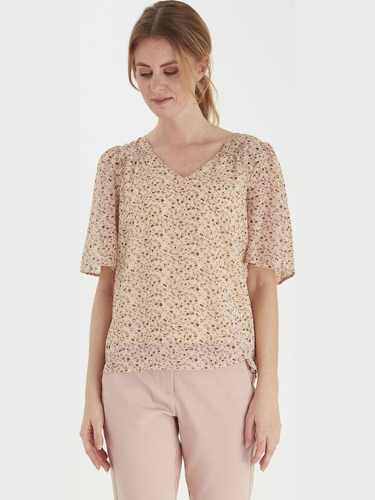 Bluza damă Mâneci Scurte Bej