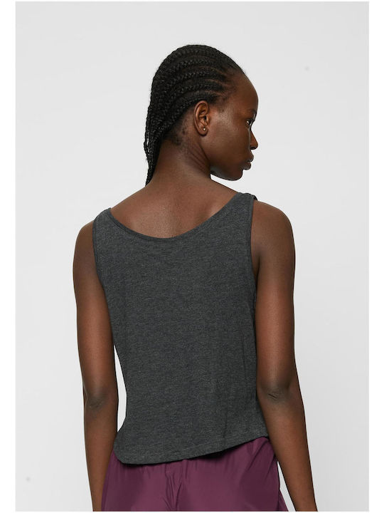 Bluza Damă Bumbac Fără Mâneci Charcoal