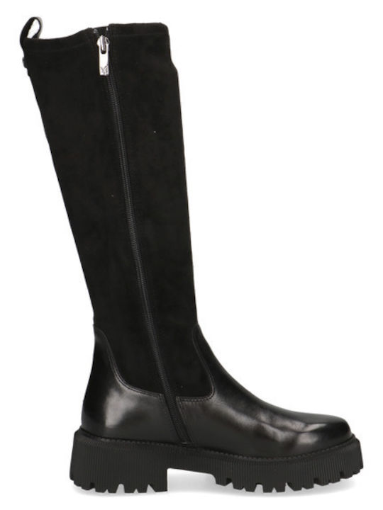 Caprice Leather Women's Boots Black