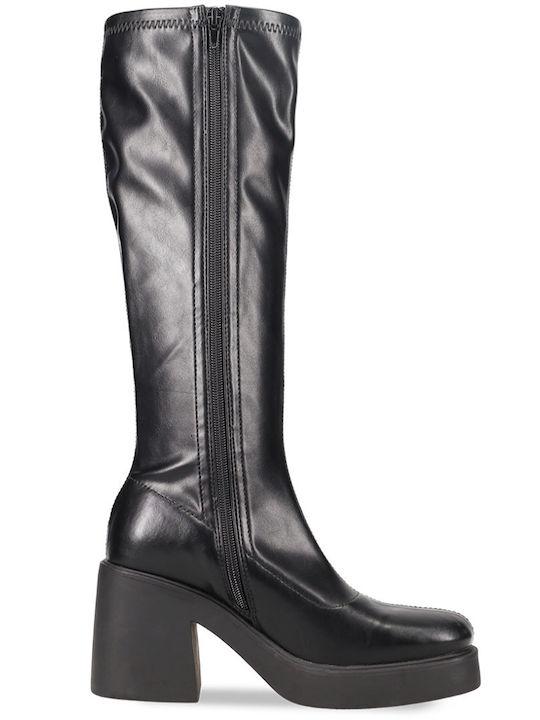 Damenstiefel mit hohem Absatz Schwarz