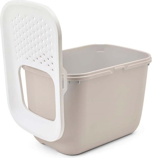 Savic Hop In Cat Toilet Closed Beige L58.5 x W39 x H39cm