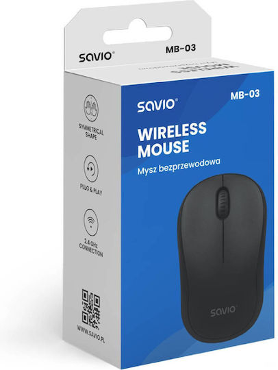 Savio MB-03 Wireless Mini Mouse Negru