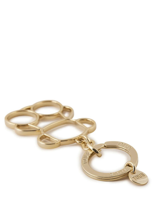 Tous Keychain Bear Metallic with LED Gold