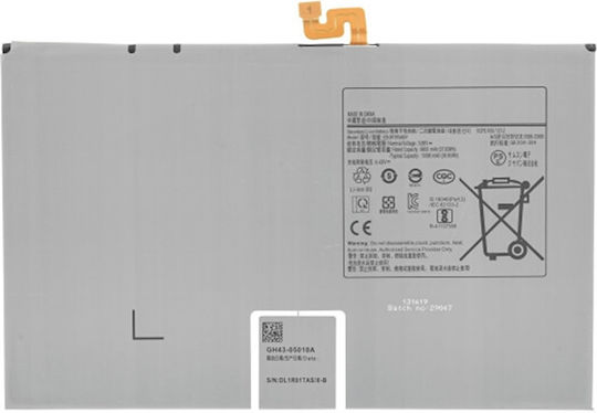 Battery Samsung Galaxy Tab S8+ S7+ S7 Fe Sm-x800 Sm-t970 Sm-t730 10090mah Oem Eb-bt975aby 18632 White