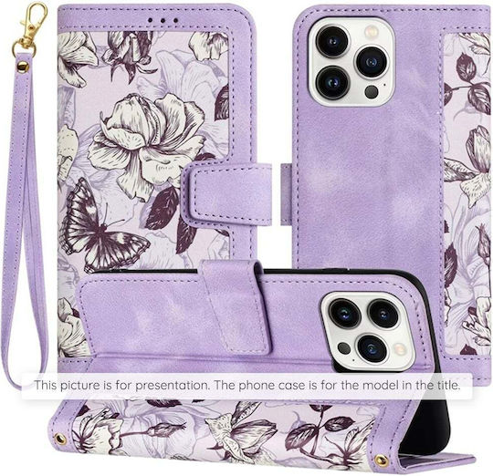 Techsuit Back Cover Silicone / Synthetic Leather Purple (Moto G55)