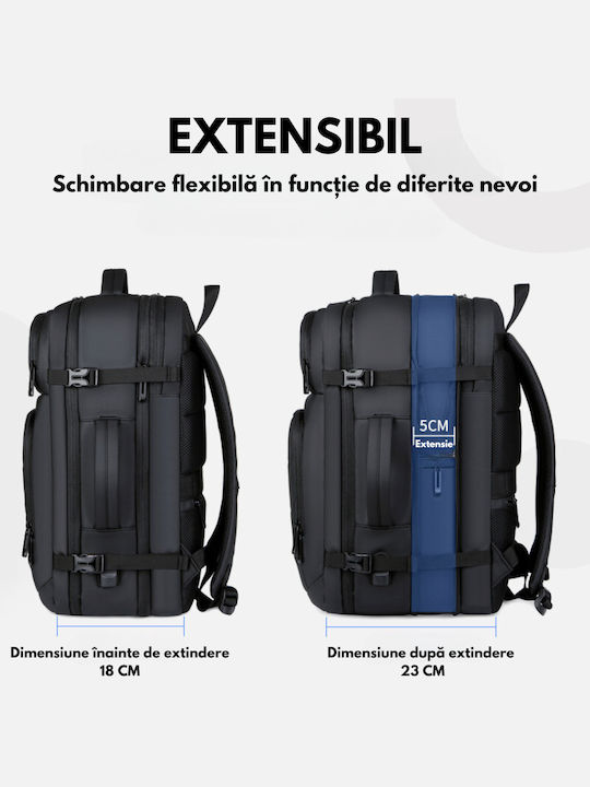 Travel Backpack 17-inch Laptop Space Expandable Waterproof Ideal Flights Cabin Compatible Visionhub Multifunctional Backpack Usb Charging Port Pockets