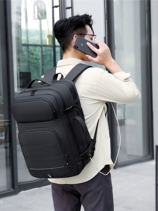Travel Backpack 17-inch Laptop Space Expandable Waterproof Ideal Flights Cabin Compatible Visionhub Multifunctional Backpack Usb Charging Port Pockets