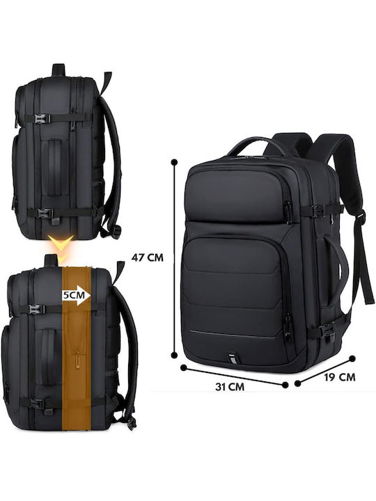 Travel Backpack 17-inch Laptop Space Expandable Waterproof Ideal Flights Cabin Compatible Visionhub Multifunctional Backpack Usb Charging Port Pockets