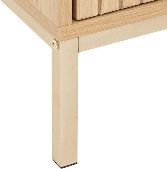 Κομοδίνο Tasso από Μασίφ Ξύλο Μπεζ 40x40x52.5cm